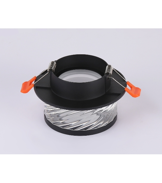 Светильник Ambrella light TN1252 SBK/CL черный песок/прозрачный GU5.3 D98*58