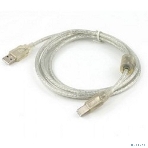 Кабель Cablexpert USB2.0 Pro, AM/BM, 2м, экран, 2 феррит.кольца, прозрачный (CCF-USB2-AMBM-TR-2M), фото5