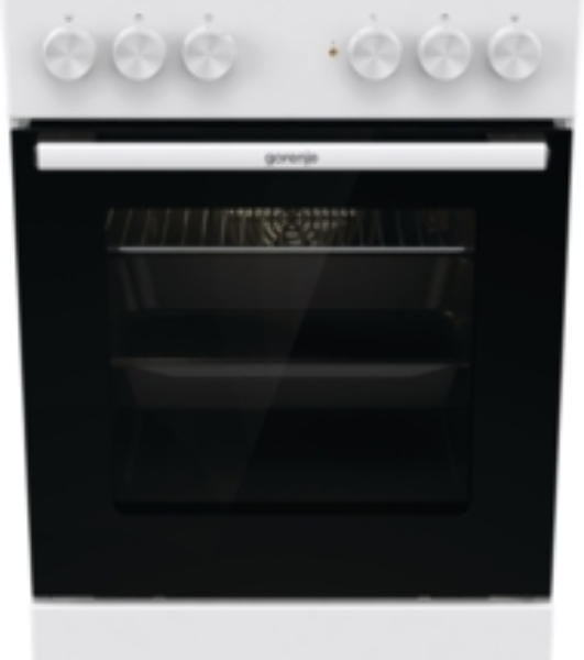 Плита электрическая Gorenje GEC5A41WG белый, конфорок 4 электрических, духовка 62 л, 50 см x 85 см x 59.4 см