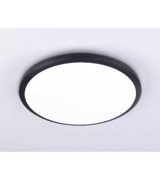 Потолочный светодиодный светильник Ambrella light FZ1234 BK черный IP44 42W 6400К D370*55 (Без ПДУ)