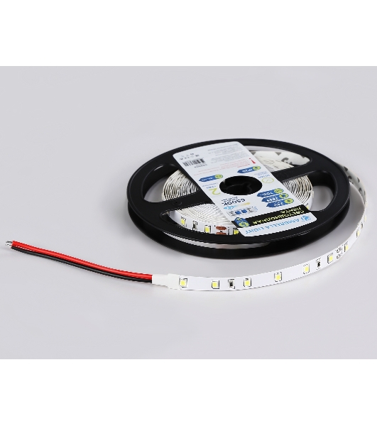 Светодиодная лента Ambrella light GS3003 2835 60Led/ 6W m/ 24V IP20 6500K/ 5000*8*1.2mm (2 конт.)