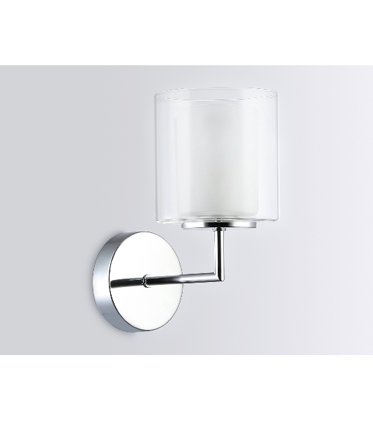Настенный светильник Ambrella light LH56005 СH/FR хром/белый матовый E14 max 40W 190*120*220