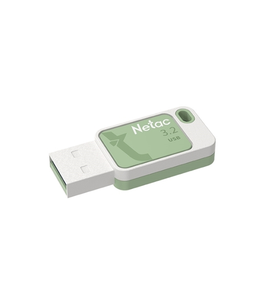 Флешка USB Netac UA31 (NT03UA31N-128G-32GN), 128Gb, USB 3.2, R/W 110/45, зеленый/белый