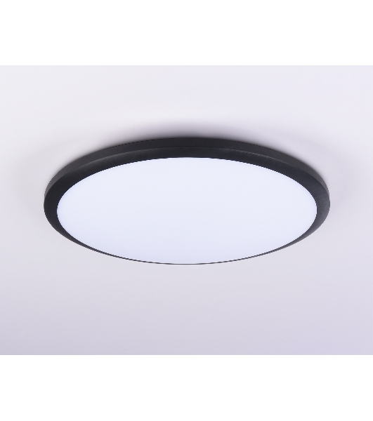 Потолочный светодиодный светильник Ambrella light FZ1234 BK черный IP44 42W 6400К D370*55 (Без ПДУ)