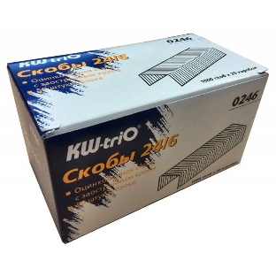 Скобы KW-trio 0246/20 24/6 для степлера упаковка 20 шт