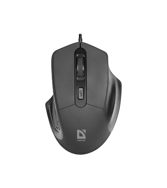 Мышь проводная Defender Datum MB-347 черный, 1600 dpi, USB, кнопки - 4