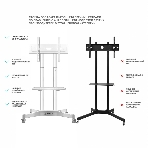 Стойка для телевизора Onkron TS1351 белый 32'-65' макс.45.5кг напольный мобильный, фото9