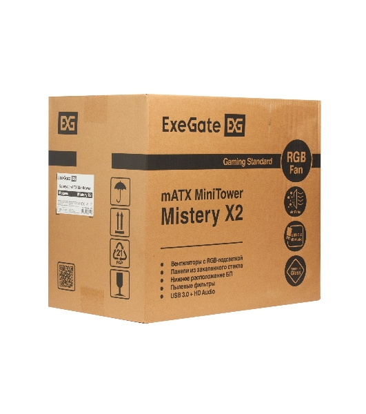 Компьютерный корпус Minitower ExeGate Mistery X2-NPX500
