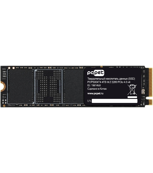 Накопитель SSD PC Pet PCI-E 4.0 x4 4TB PCPS004T4 M.2 2280 OEM