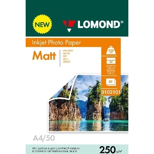 Фотобумага LOMOND 250 г/м2 А4 двухсторонняя матовая 50 л.
