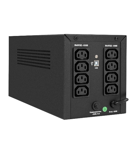 Источник бесперебойного питания ExeGate SpecialPro Smart LLB-1000.LCD.AVR.8C13.USB (1000VA/700W, LCD, 8*C13,USB, батарея 12V 7.2Ah - 2 шт., металлический корпус, Black)