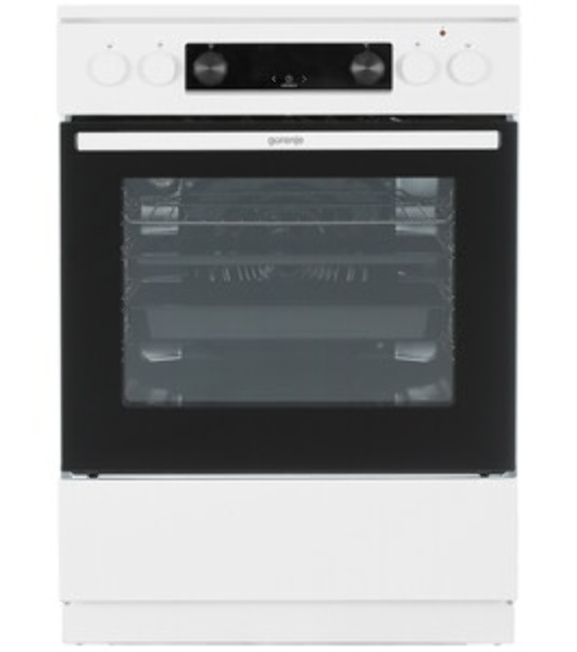 Плита электрическая Gorenje GEC6C40WD белый, конфорок 4 электрических, духовка 71 л, 60 см x 85 см x 60 см