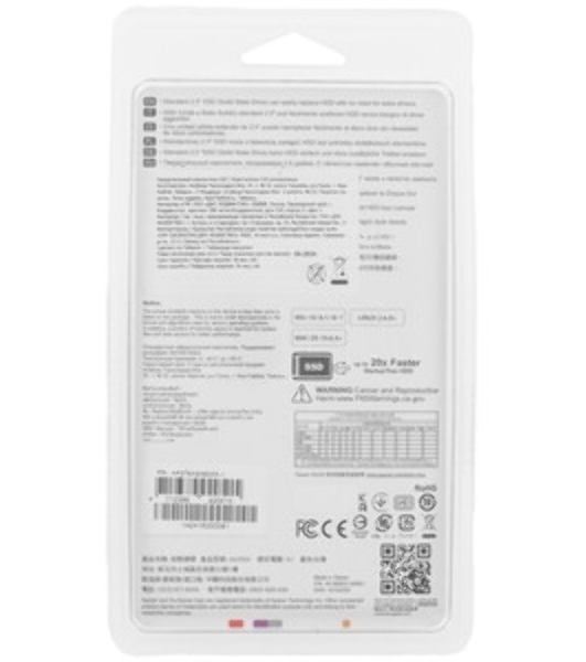 Накопитель SSD Apacer AS350X Panther, 2Tb, SATA III, 2.5', R/W 560/540