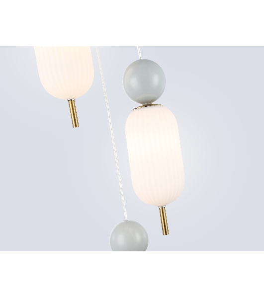 Светильник Ambrella light LH53102/3 BS/GR/FR латунь/серый/белый матовый G9*3 max 28W D260*1525