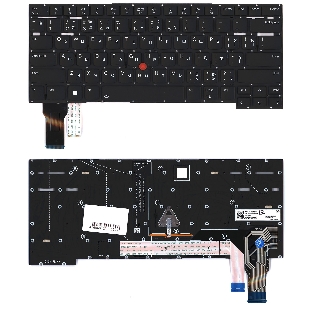 Клавиатура для ноутбука Lenovo ThinkPad T14s gen 2 черная с подсветкой