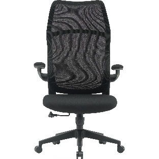 Кресло компьютерное Cactus CS-MC505-BK черный, сиденье черный, сетка/ткань, крестов. пластик