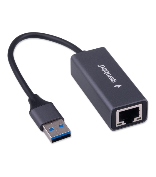 Сетевой адаптер Ethernet Gembird NIC-U9, USB 3.0 - Gigabit Ethernet adapter, алюминий, RTL8153