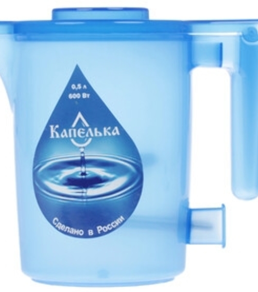 Чайник электрический Капелька, 0,5 л, 600 Вт, синий