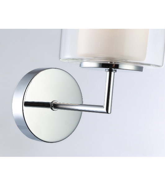 Настенный светильник Ambrella light LH56005 СH/FR хром/белый матовый E14 max 40W 190*120*220