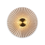 Настенный светильник Ambrella light LH72643 BR/WH латунь/бежевый 6W 3000K D300*100, фото9