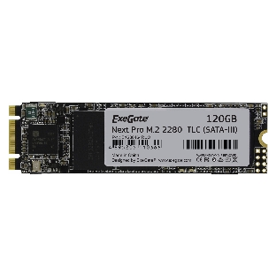Накопитель SSD ExeGate NextPro UV500TS120, 120Gb, M.2, SATA 3, R/W 558/497