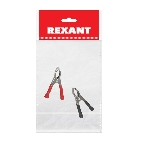Зажим крокодил Rexant, длина 75 мм, ток 30A, 2 шт., пакет БОПП, фото2