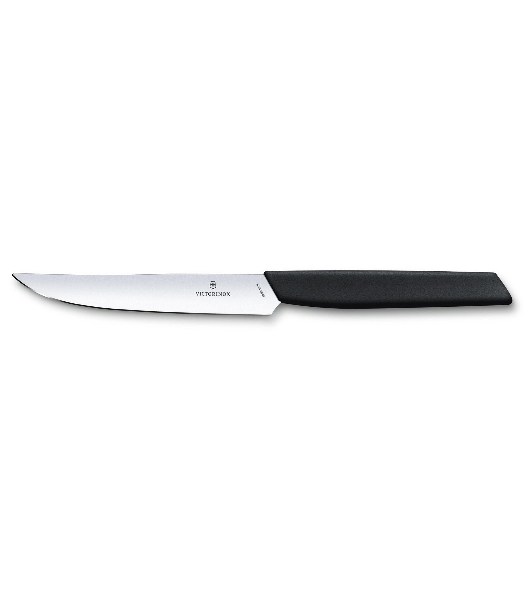 Нож кухонный Victorinox Swiss Modern (6.9003.12) стальной для стейка лезв.120мм прямая заточка черный