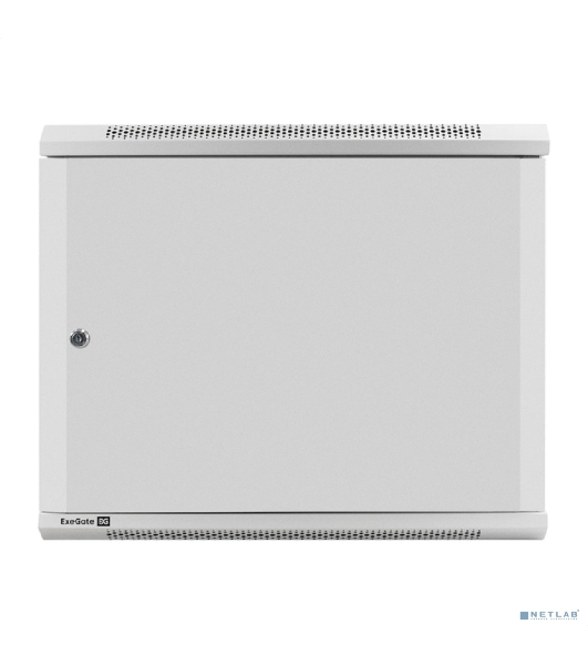 Шкаф телекоммуникационный 19' настенный 9U ExeGate EC-WM-9U.450.M.GREY (19', 9U, 600x450x500 мм (ШхГхВ), передняя дверь металл, съемные боковые панели, пыле- и влагозащита IP23, светло-серый RAL 7035)