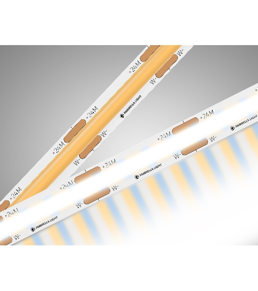 Светодиодная лента Ambrella light GS4901 COB 608Led/ 12W m/ 24V IP20 CCT 3000-6500K/ 5m*8mm*2.2mm (3 конт.)