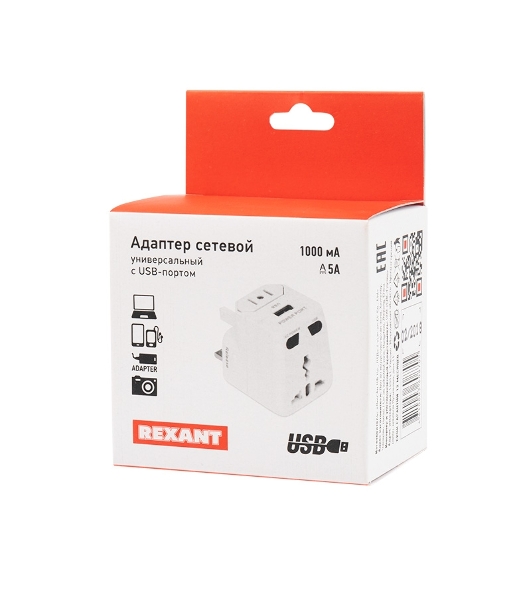 Адаптер сетевой Rexant 'Путешественник' с USB
