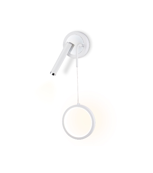 Настенный светодиодный светильник Ambrella light FL51651/1+1 WH/CH белый/хром 10W 4200K 500*227*90