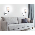 Настенный светильник Ambrella light LH56005 СH/FR хром/белый матовый E14 max 40W 190*120*220, фото 1