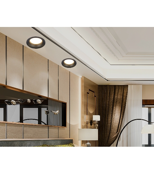 Светильник Ambrella light TN51811 BK черный GX53 max 15W D105*36