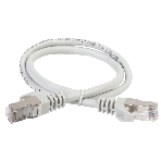 Коммутационный шнур (патч-корд) ITK PC01-C5EFL-1M, cat.5e FTP, LSZH, 1м, серый, фото 1