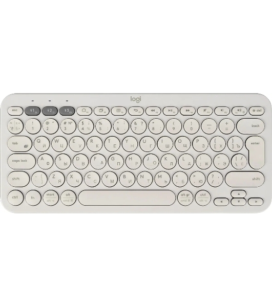 Клавиатура беспроводная Logitech K380, Bluetooth, белый