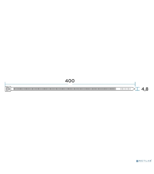 Хомут кабельный PROconnect 4.8х400 нейл. бел. (уп. 100 шт)