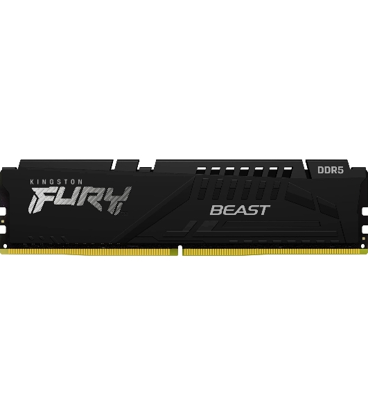 Оперативная память Kingston Fury Beast, DDR5, 128Gb (4x32Gb), 5200MHz, CL40, DIMM, радиатор, черный