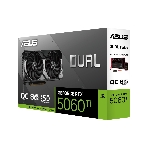 Видеокарта ASUS GeForce RTX 5060 Ti 8G DUAL OC Edition, NVIDIA RTX 5060 Ti, 8 ГБ GDDR7, 128 бит, PCI-e 5.0, 1xHDMI, 3xDP, 2632 МГц, фото2