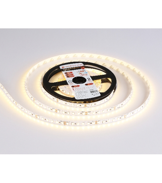 Светодиодная лента Ambrella light GS3101 2835 120Led/ 10W m/ 24V IP20 3000K/ 5000*8*1.2mm (2 конт.)