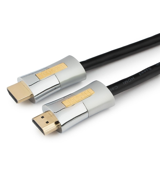 Кабель Cablexpert HDMI, серия Platinum, 1 м, v2.0, M/M, позол.разъемы, металлический корпус, ферритовые кольца, блистер