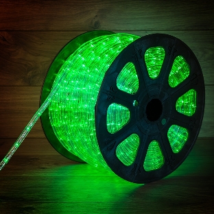 Дюралайт Neon-night LED, постоянное свечение (2W) - зеленый, 36 LED/м, бухта 100м