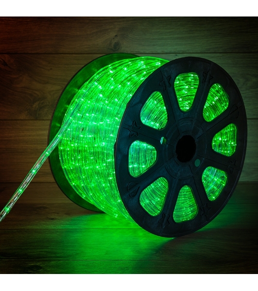 Дюралайт Neon-night LED, постоянное свечение (2W) - зеленый, 36 LED/м, бухта 100м