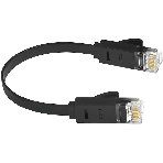 Патч-корд Greenconnect плоский прямой PROF 15.0m UTP медь, cat.6, черный, позолоченные контакты, 30 AWG, Premium ethernet high speed 10 Гбит/с, RJ45, T568B (GCR-LNC616-15.0m), фото5