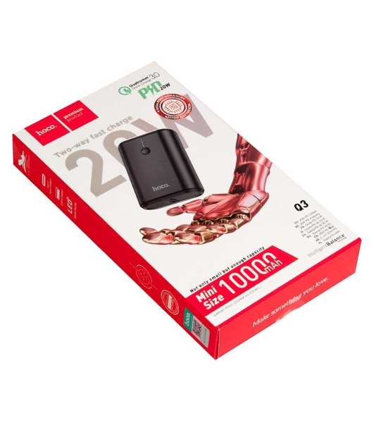 Портативный аккумулятор HOCO Q3 Mayflower быстрая зарядка QC3.0, PD20, USB-A 18W (10000mAh), черный