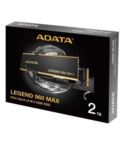 Накопитель SSD ADATA LEGEND 960 MAX, 2Tb, PCIe 4.0 x4, M.2 2280, NVMe, R/W 7400/6800, с радиатором