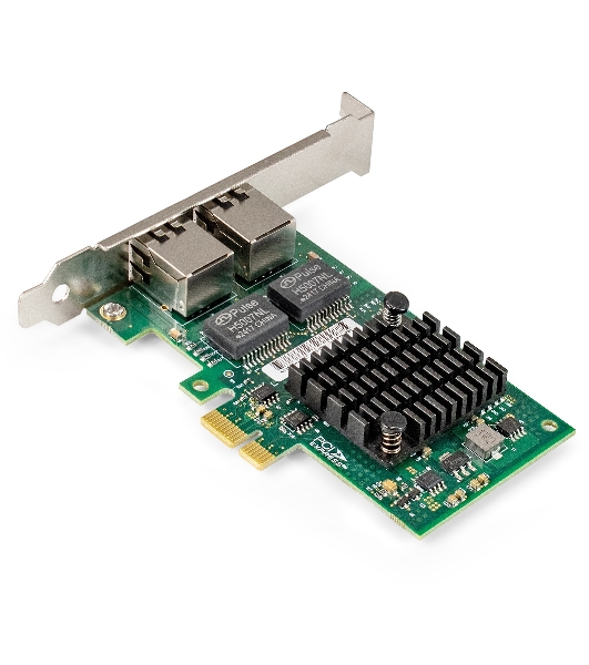 Сетевой адаптер ExeGate EXE-I350-T2v1 (PCI-E x1, порты 2xRJ45 (медные), 10/100/1000Mbps, Gigabit NIC Intel Chipset NHI350AM2)
