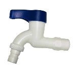 Кран водоразборный 3/4 , из высокопрочного пластика PL3KR-3/4 - БЕЛЫЙ, фото3
