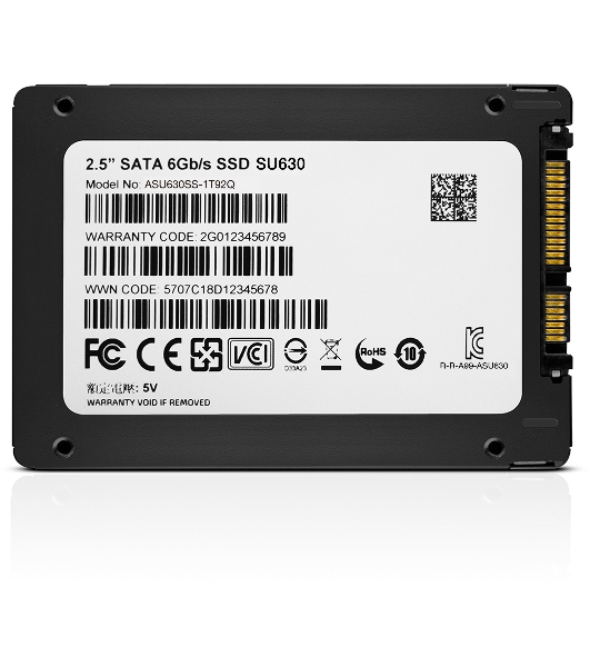 Накопитель SSD ADATA Ultimate SU630, 1920Gb, 2.5', SATA III, R/W 520/450