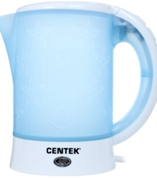 Электрочайник Centek CT-0054 синий, 0.6 л, 650 Вт, скрытый нагревательный элемент