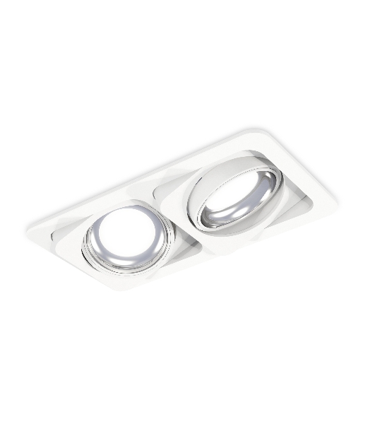 Комплект встраиваемого поворотного светильника Ambrella light XC7663002 SWH/PSL белый песок/серебро полированное MR16 GU5.3 (C7663, N7022)